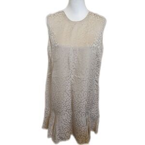 BCBGMaxAzria Sheridan sleeveless sheath dress in Dusk (cream) L